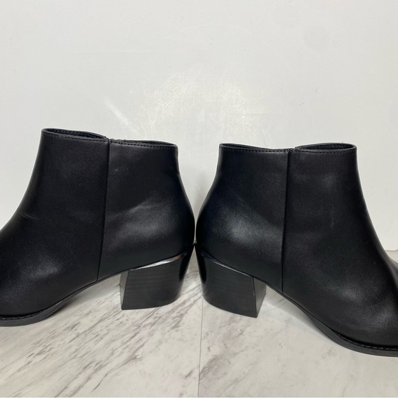 Paolo Black Square Toe Bootie 9M - Picture 8 of 15